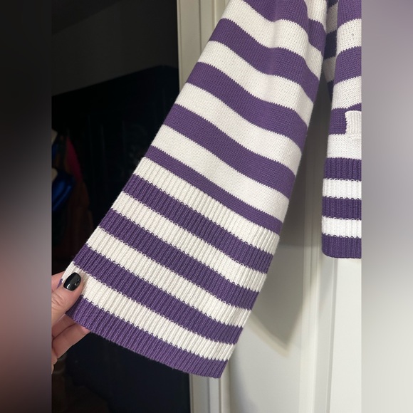 Striped Purple and White Sweater - Picture 11 of 14